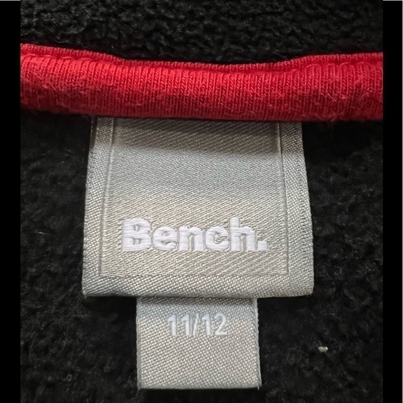 BENCH Spring Fall youth boy’s size 11/12 black fleece zippered jacket - Picture 4 of 7